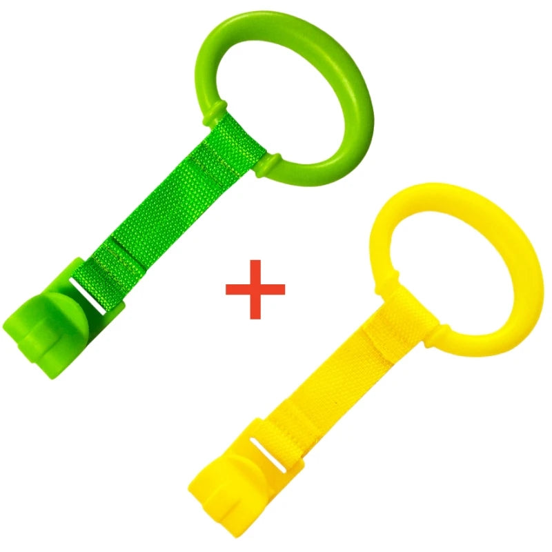 2/3/4Pcs Baby Hand Pull Rings Cribs Playpens Balance Training Ring Infant Stand Hooks Bed Hanging Pendant Household Baby Safety