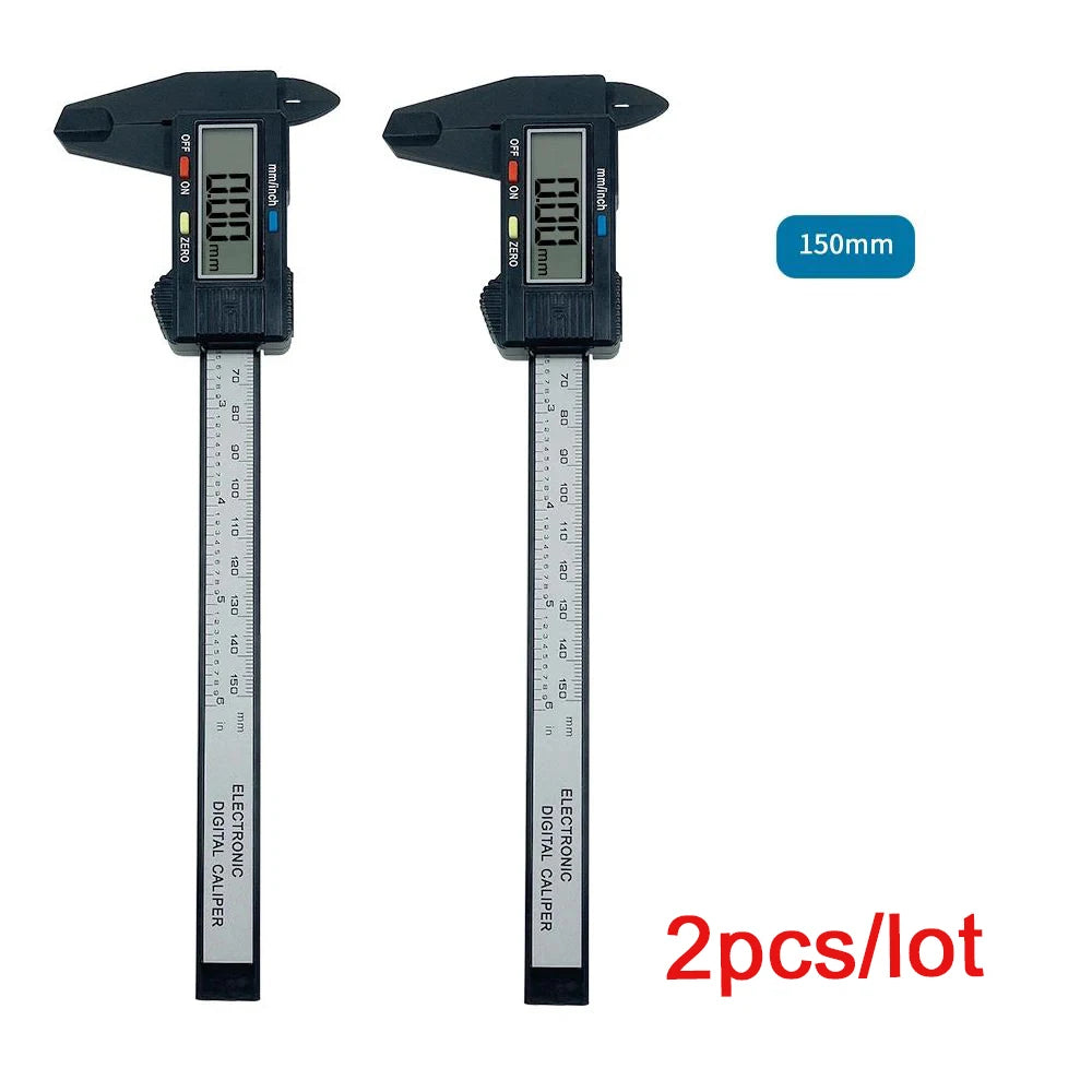 150mm 100mm Electronic Digital Caliper Carbon Fiber Dial Vernier Caliper Gauge Micrometer Measuring Tool Digital Ruler