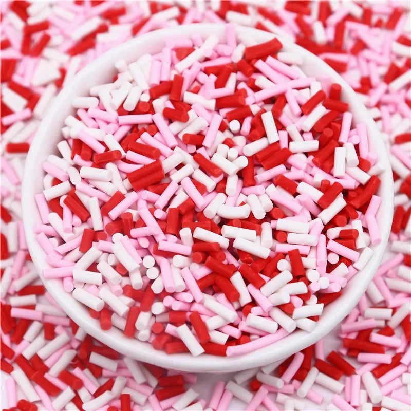 Colourful Mix Cylindrical Polymer Clay Slices Sprinkles for Slime Filling Clay DIY Crystal  Crafts Tiny plastic klei Accessory