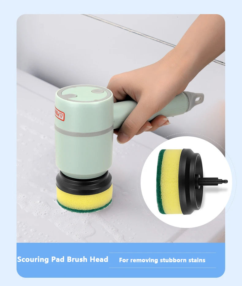3 in 1 Electric Cleaning Brush Kitchen Dishwashing Home USB Rechargeable Electric Rotary Scrubber Household Appliances Cleaning