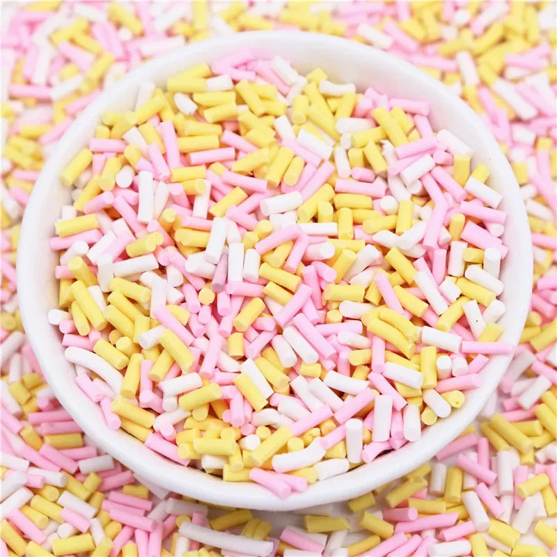 Colourful Mix Cylindrical Polymer Clay Slices Sprinkles for Slime Filling Clay DIY Crystal  Crafts Tiny plastic klei Accessory