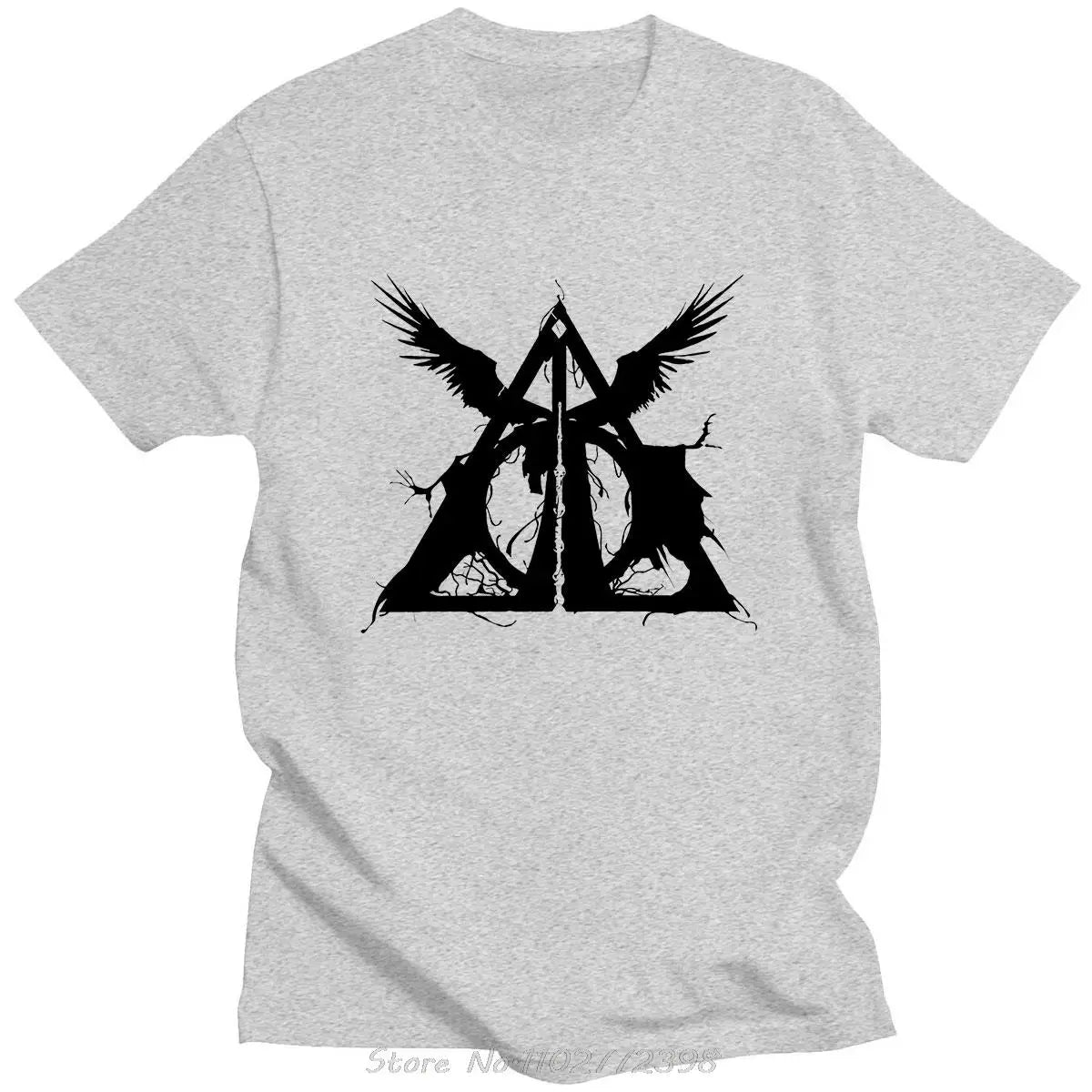 Three Brothers Tale Deathly Hallows Hip-pop Tshirt Fashion Streetwear Cotton T-shirt Casual Couple Tees Daily Comfortable Tops