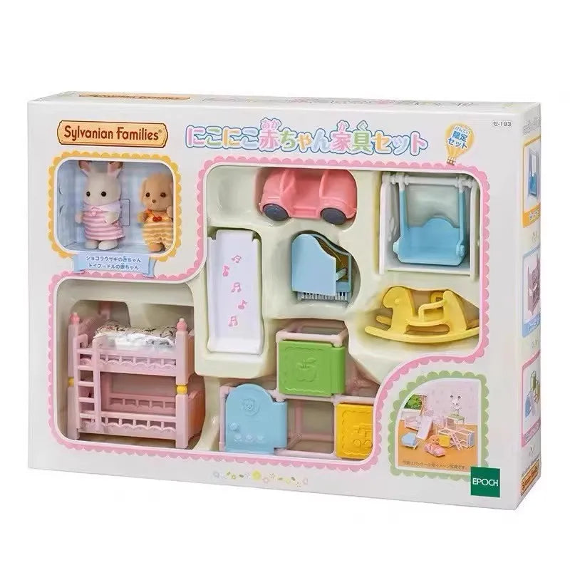 Sylvanian Families Anime Girl Figures Baby Series Figure Furniture Set Pvc Statue Model Doll Collection Ornaments Gifts Toys